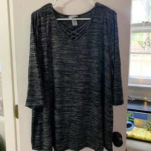 Grey Med Sleeve Shirt